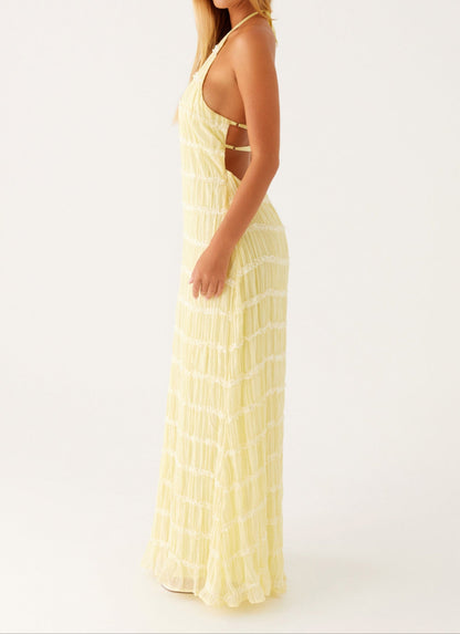 Robe longue Fabrizia – Jaune