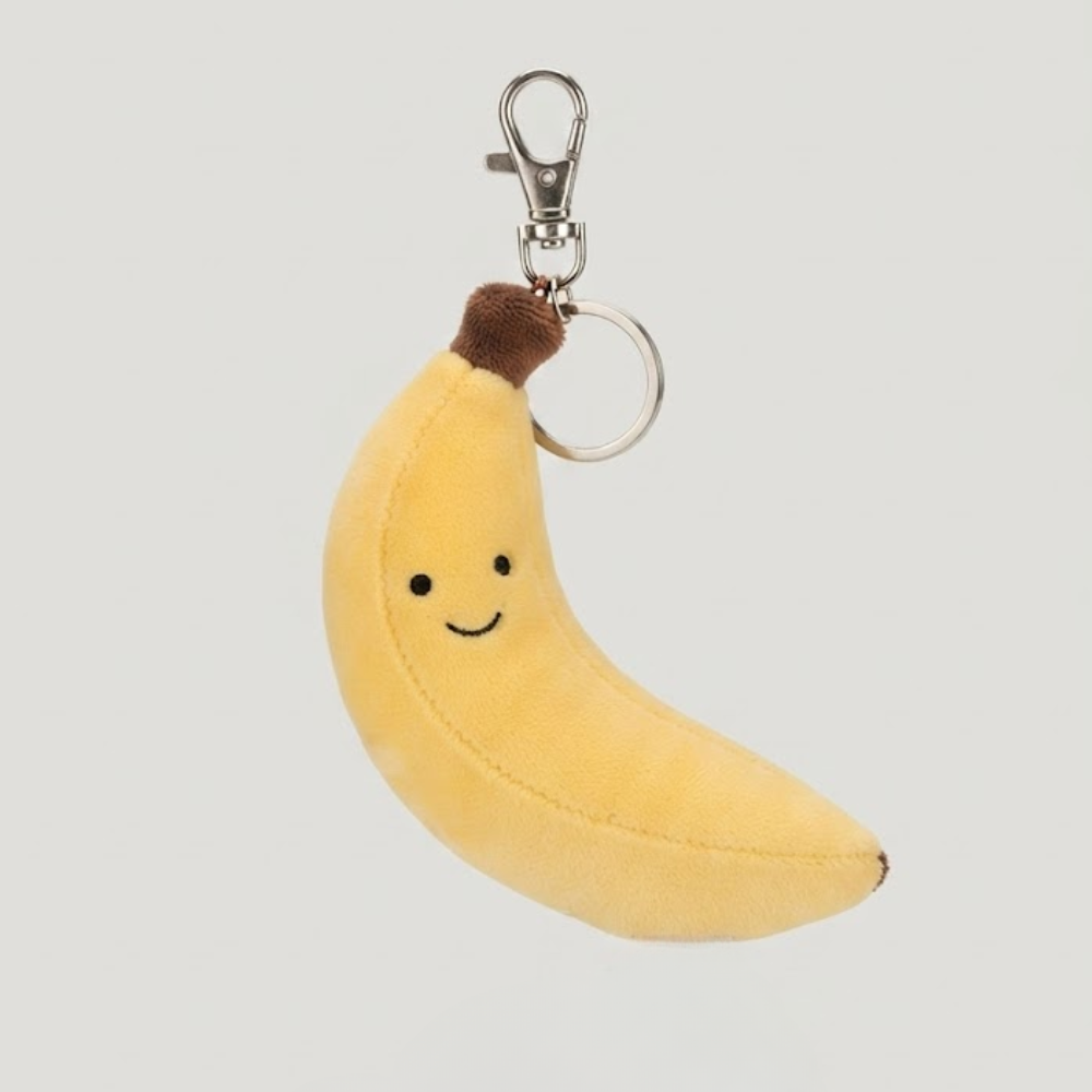 Banana Plush Bag Charm Keychain