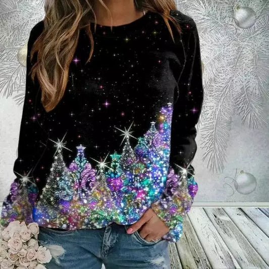 Bling Weihnachten Bedrucktes Sweatshirt