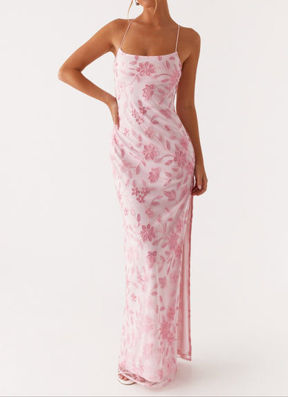 Robe longue Florencia – Rose
