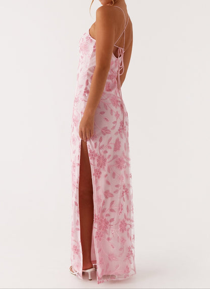 Robe longue Florencia – Rose