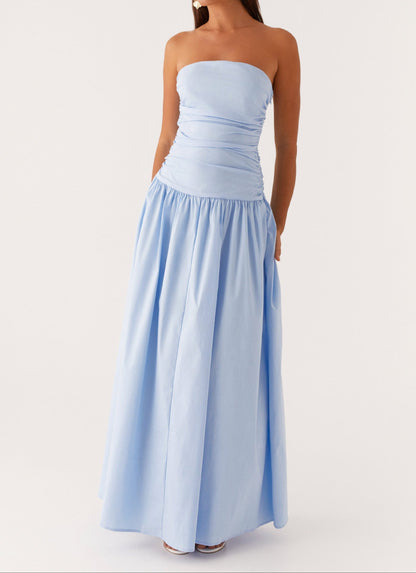 Ricciarda Maxikleid – Blau