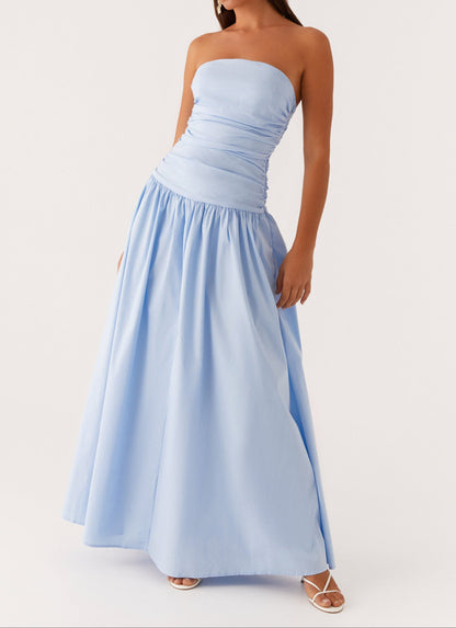 Ricciarda Maxikleid – Blau