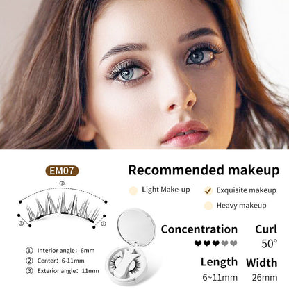 Portable magnetic false eyelashes
