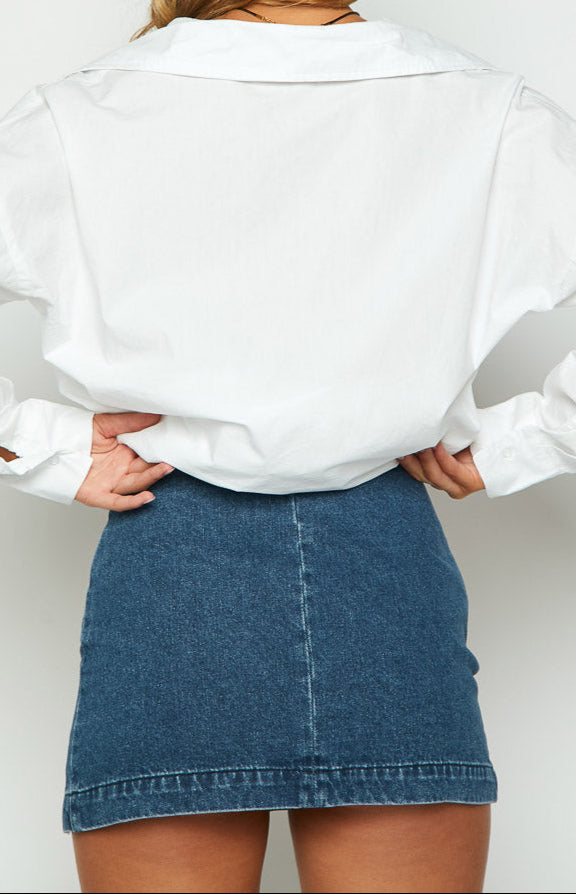 Maddalena Gürtel Denim Minirock