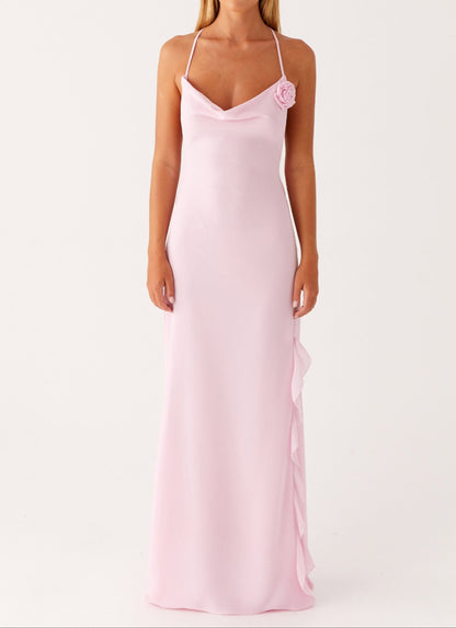 Robe longue Carolina – Rose