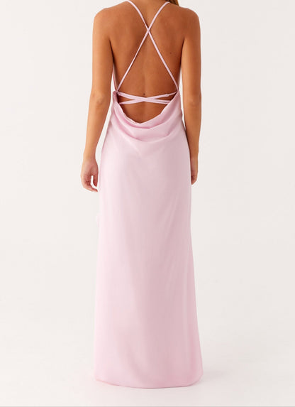 Robe longue Carolina – Rose