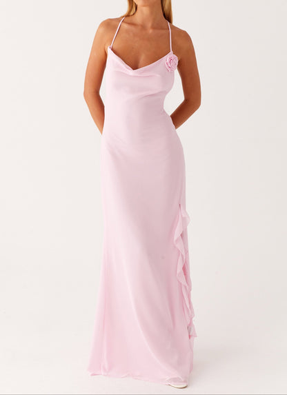Robe longue Carolina – Rose