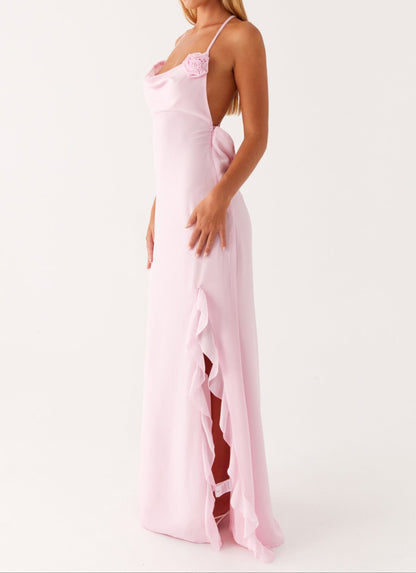 Robe longue Carolina – Rose