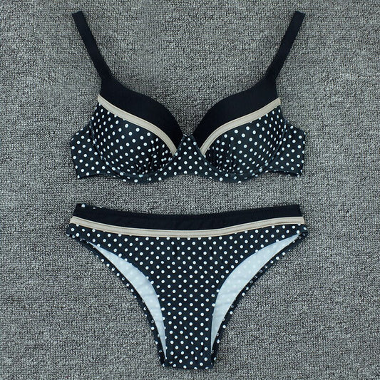 Eva – Charmantes Bikini-Set mit Pünktchen in Marineblau