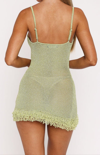 India Minikleid Apfelgrün