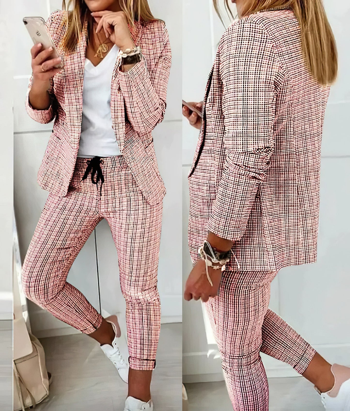 Grey Check Set - Anna