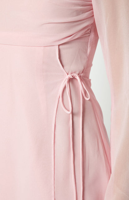 Vittoria Mini Kleid mit Langarm in Babyrosa