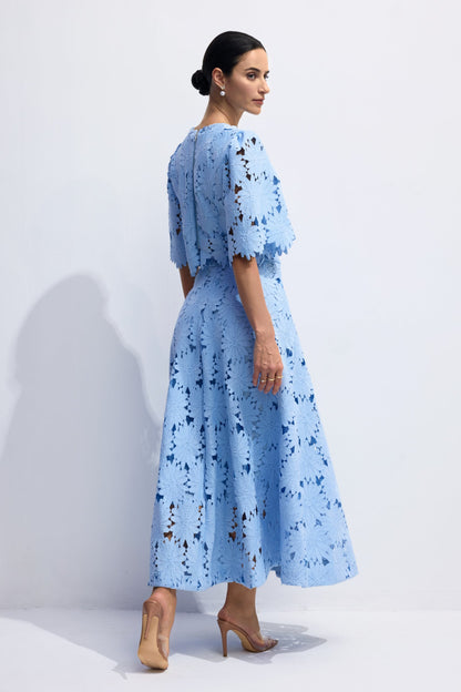 Ensemble haut court et jupe en dentelle pour femme - Lea