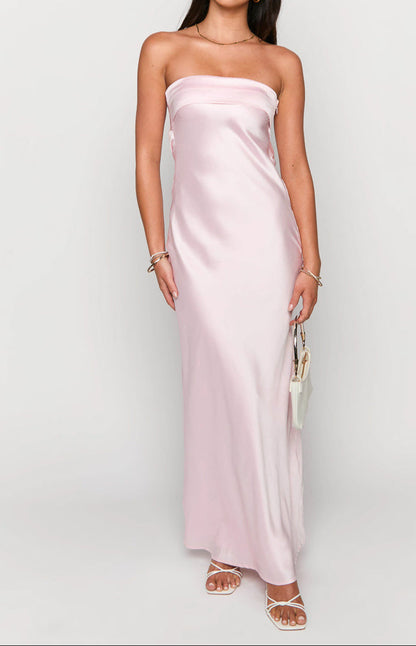 Robe longue rose clair Julieta