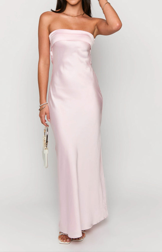 Robe longue rose clair Julieta