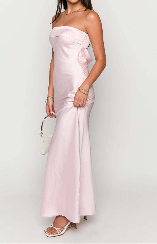 Robe longue rose clair Julieta