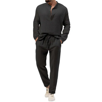 Linen set black - Jonas