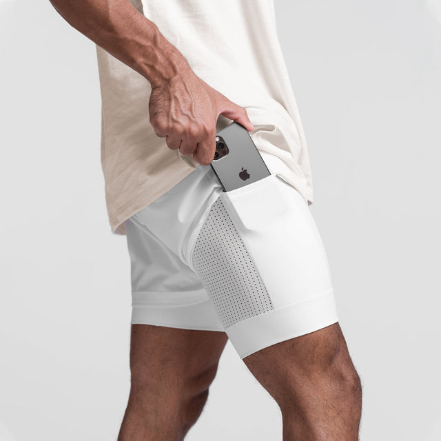 Max Performance - Functional white sports shorts