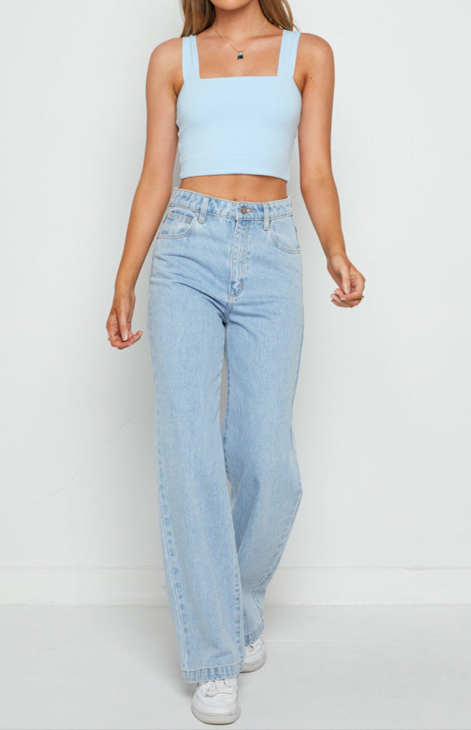 Cadenza Blue Crop Top