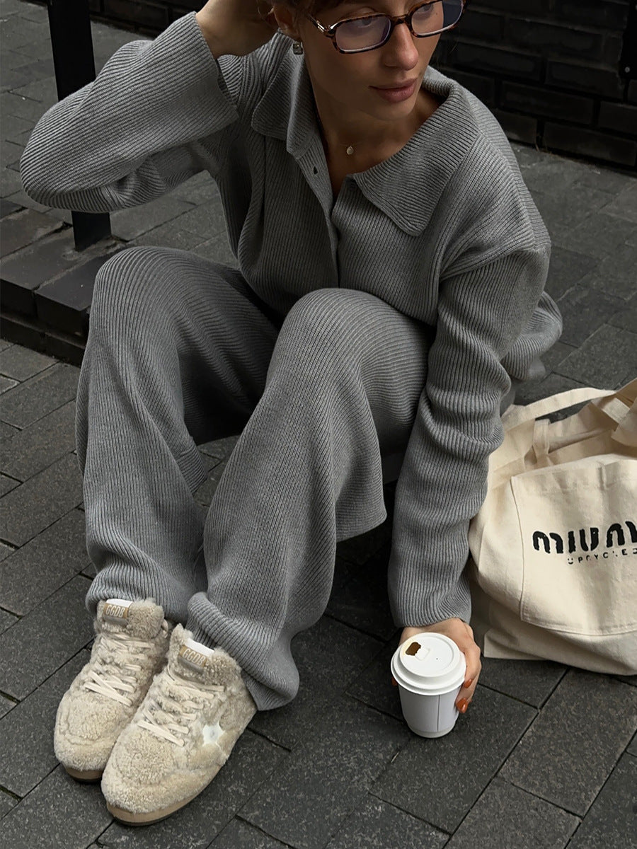 Edinburgh Royal Mile Knitted cardigan and trousers two-piece suit