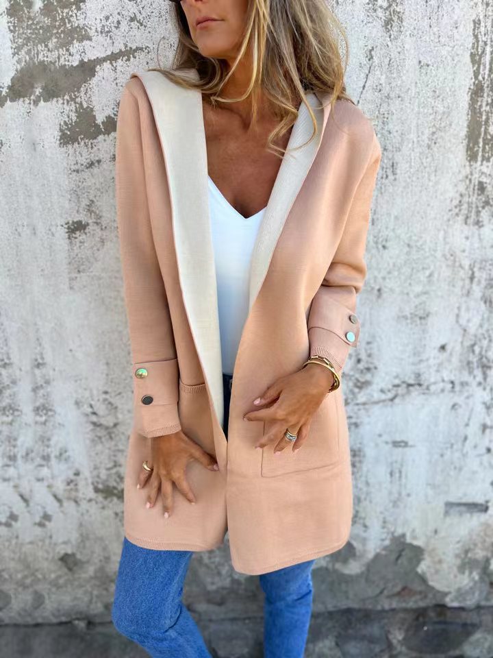 Parisian Boulevard color-block hooded sweater