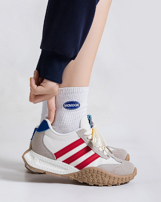 Foam Sole Hidden Wedge  Retro Running Sneakers