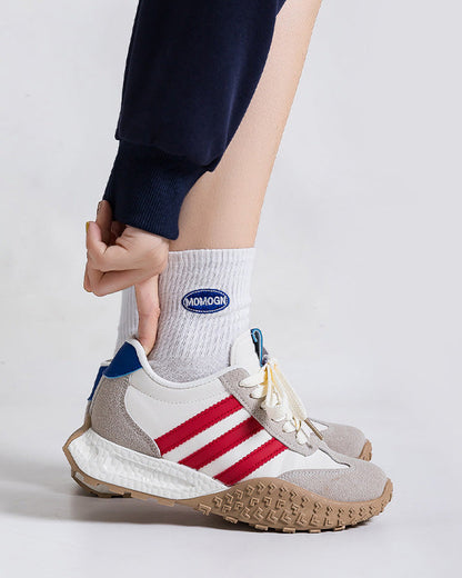 Foam Sole Hidden Wedge  Retro Running Sneakers