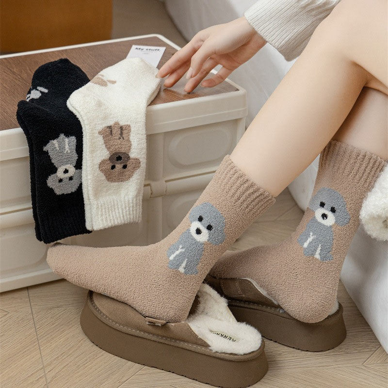 Lässige Socken Mit Cartoon-Hund