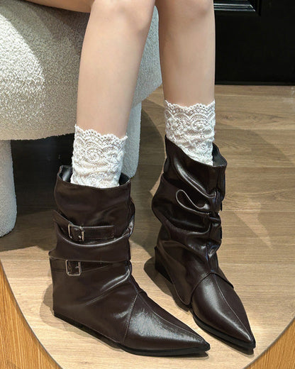 Urban Rider Retro low-heeled mid-calf boots