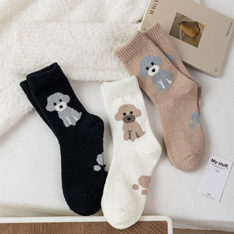 Lässige Socken Mit Cartoon-Hund