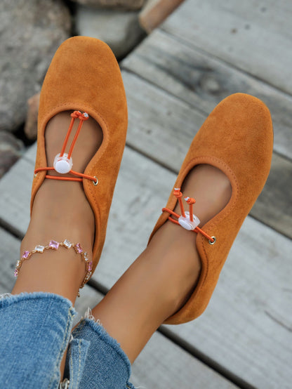 Suede soft-soled shallow-cut loafers