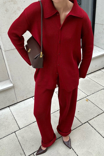 Edinburgh Royal Mile Knitted cardigan and trousers two-piece suit