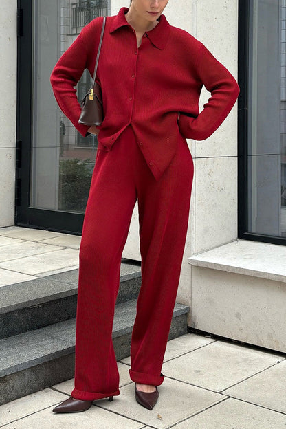 Edinburgh Royal Mile Knitted cardigan and trousers two-piece suit