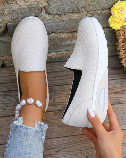 Air cushion sole slip-on comfort shoes