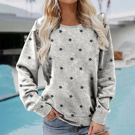 Lässiges Sweatshirt Mit Sterndruck