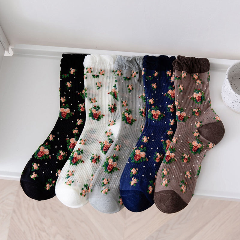 Retro Blumensocken