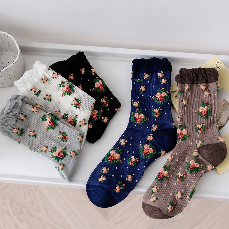 Retro Blumensocken