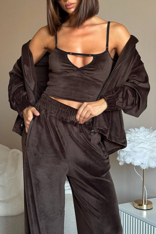 Cookie Dough Hooded and Pants Two-Piece Set