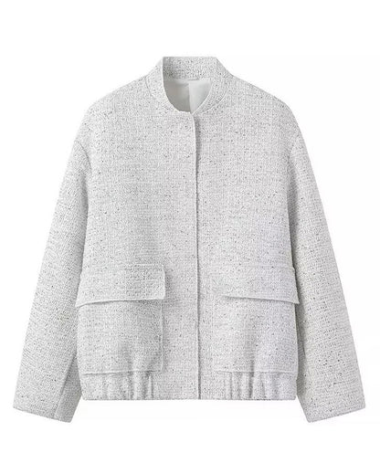 Aspen Gold Sequined stand-up collar jacket