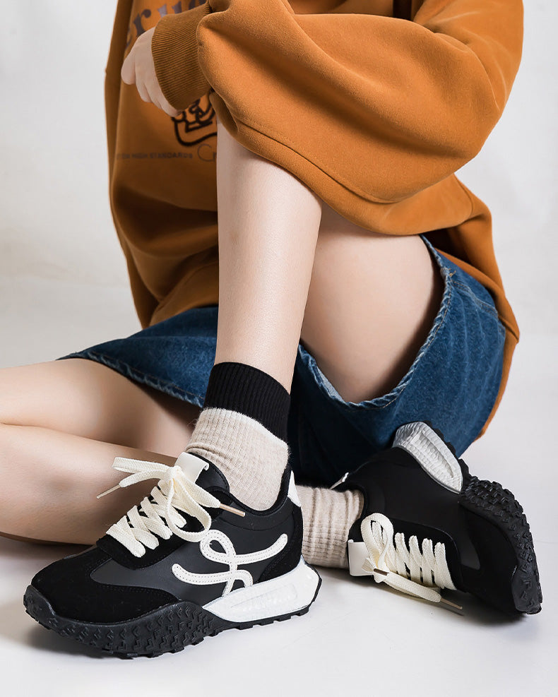 Hidden Wedge Foam Sole Chunky Ugly Sneakers