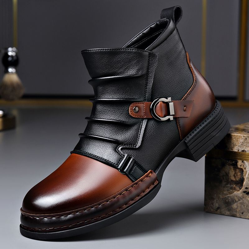 Herren-Stiefeletten aus echtem Leder