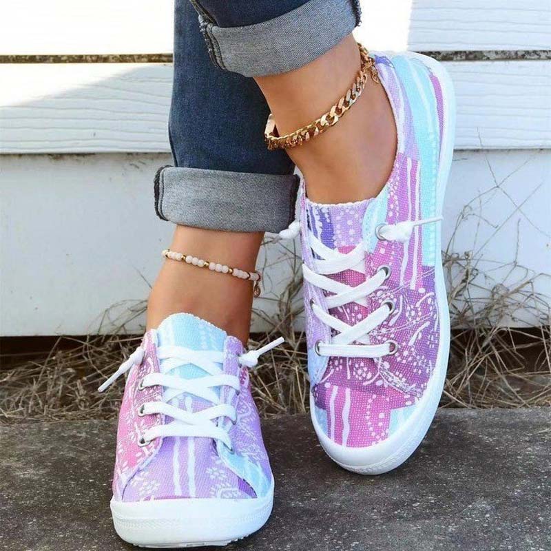 Lässig Flache Schuhe Lila
