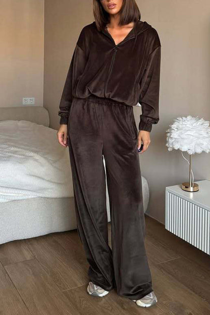 Cookie Dough Hooded and Pants Two-Piece Set