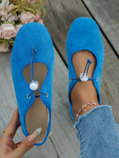 Suede soft-soled shallow-cut loafers