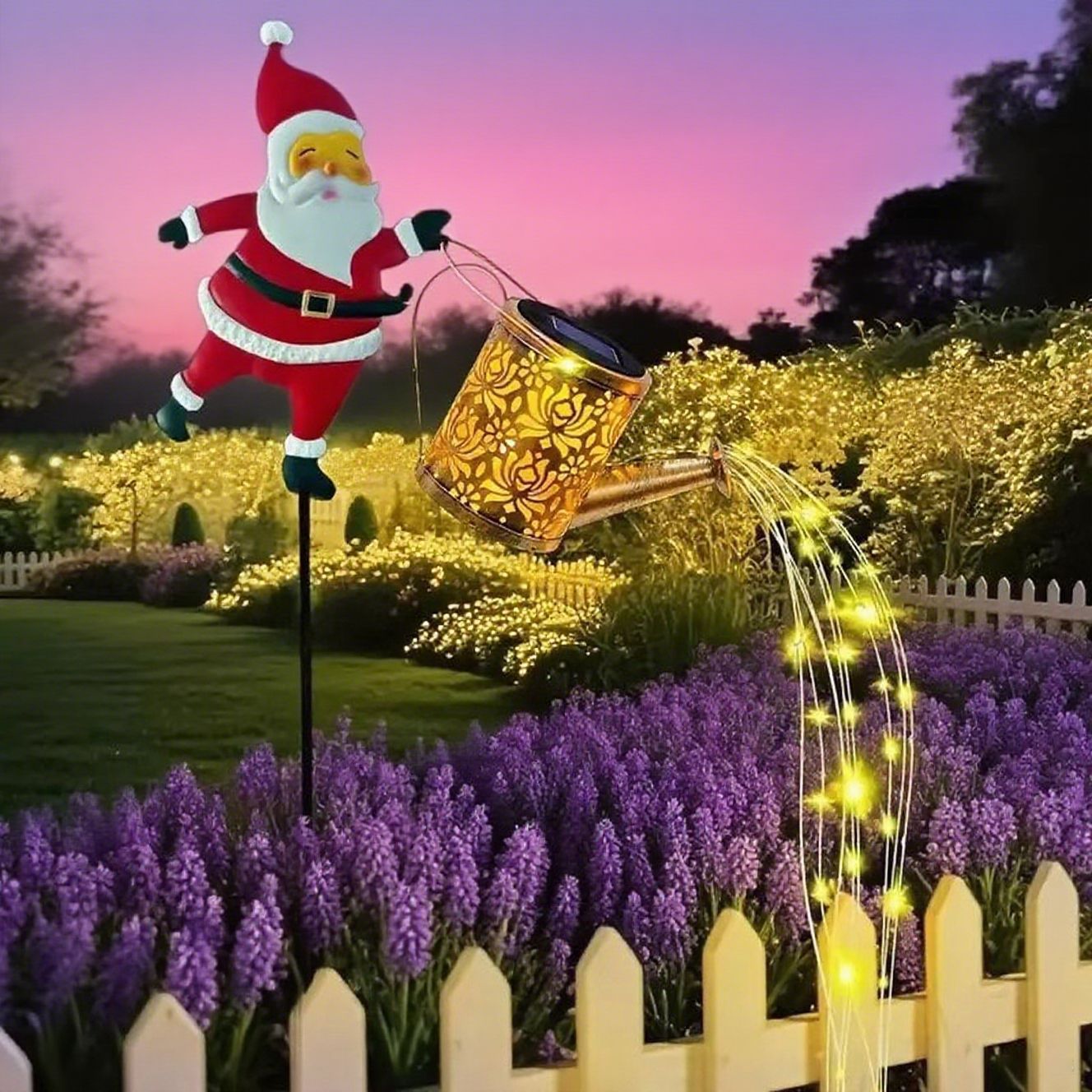 🎁🎅Weihnachts-Sonderverkauf – 50 % Rabatt💝Solare Santa-Gießkanne-Laterne🎄
