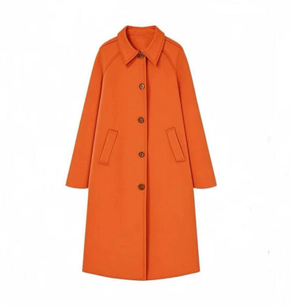 Maple Trail Plaid lined single-breasted trench coat