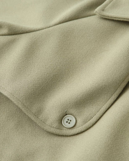 Norwegian Fjord Long woolen trench coat