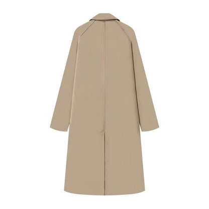 Maple Trail Plaid lined single-breasted trench coat