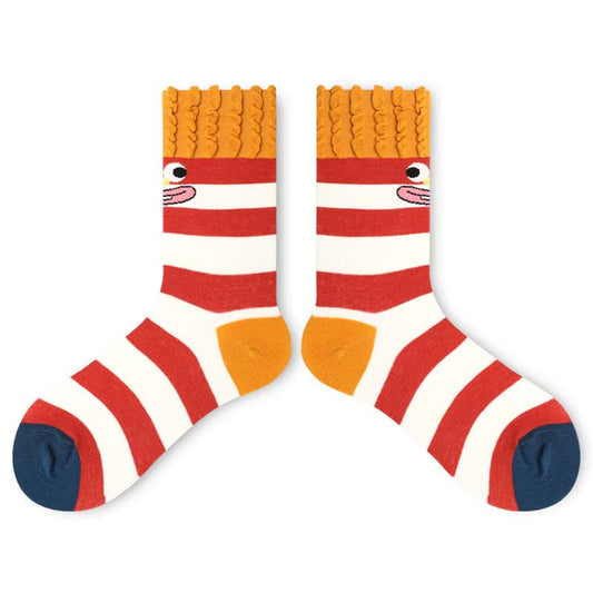 Kreative Cartoon-Socken Rot